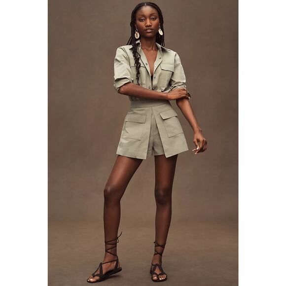Anthropologie Olive Jumpsuit